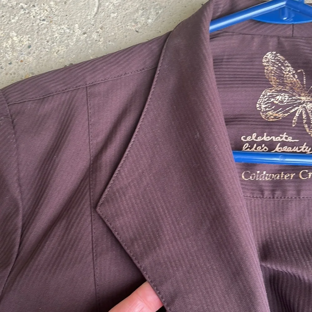 Like new Coldwater Creek brown one button jacket - Picture 2 of 14